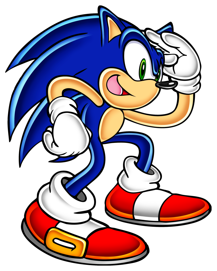 Sonic The Hedgehog Speeding Away