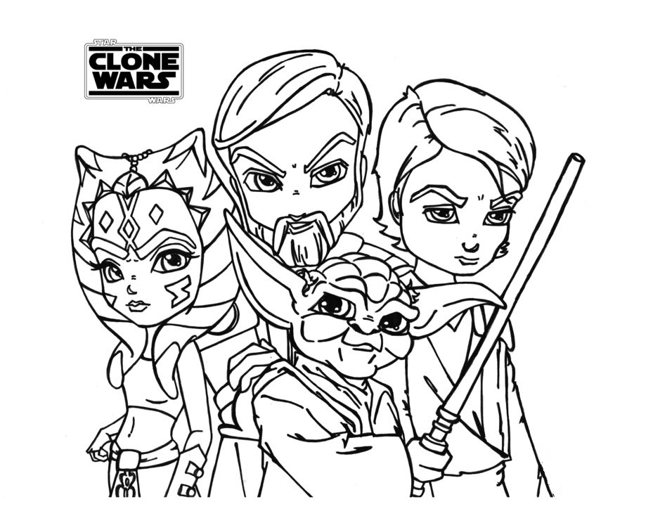Star Wars The Clone Wars Printable Coloring Pages ...