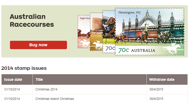 Australia Post Christmas Stamps 2014