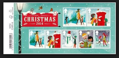 royal mail christmas stamps 2014 issue