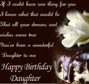 special birthday wish for my daughter from parents father mother
