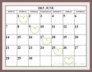 Free Printable June-2015-Calendar