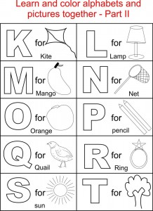 Printable Alphabet Coloring Pages for children