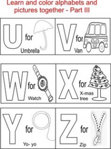 Printable Alphabet Coloring Pages for kids