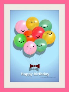 free printable birthday cards for kids with baloons and smileys
