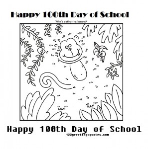 100th day of school coloring pages activity for kids