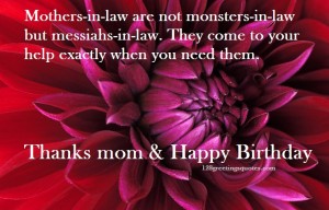 Mother-In-Law Happy birthday Quotes