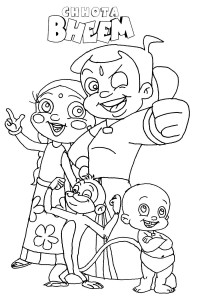 Chota Bheem Coloring pages for chldren