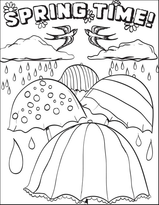 Spring Coloring Pages for Kids Free to Print & Download
