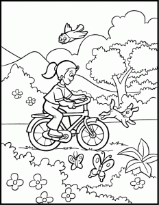 spring coloring pages for kids free download