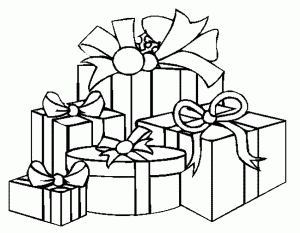 christmas gifts coloring pages for small kids