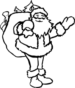santa-claus-Christmas Colouring Pages